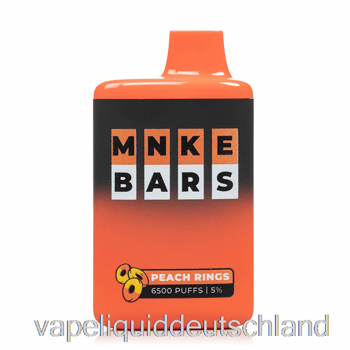 Mnke Bars 6500 Einweg-Pfirsichringe, Vape-Flüssigkeit